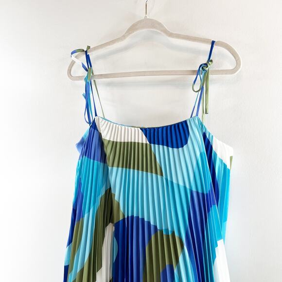 Hutch Blue and Green Pleated Jumpsuit - Picture 9 of 12